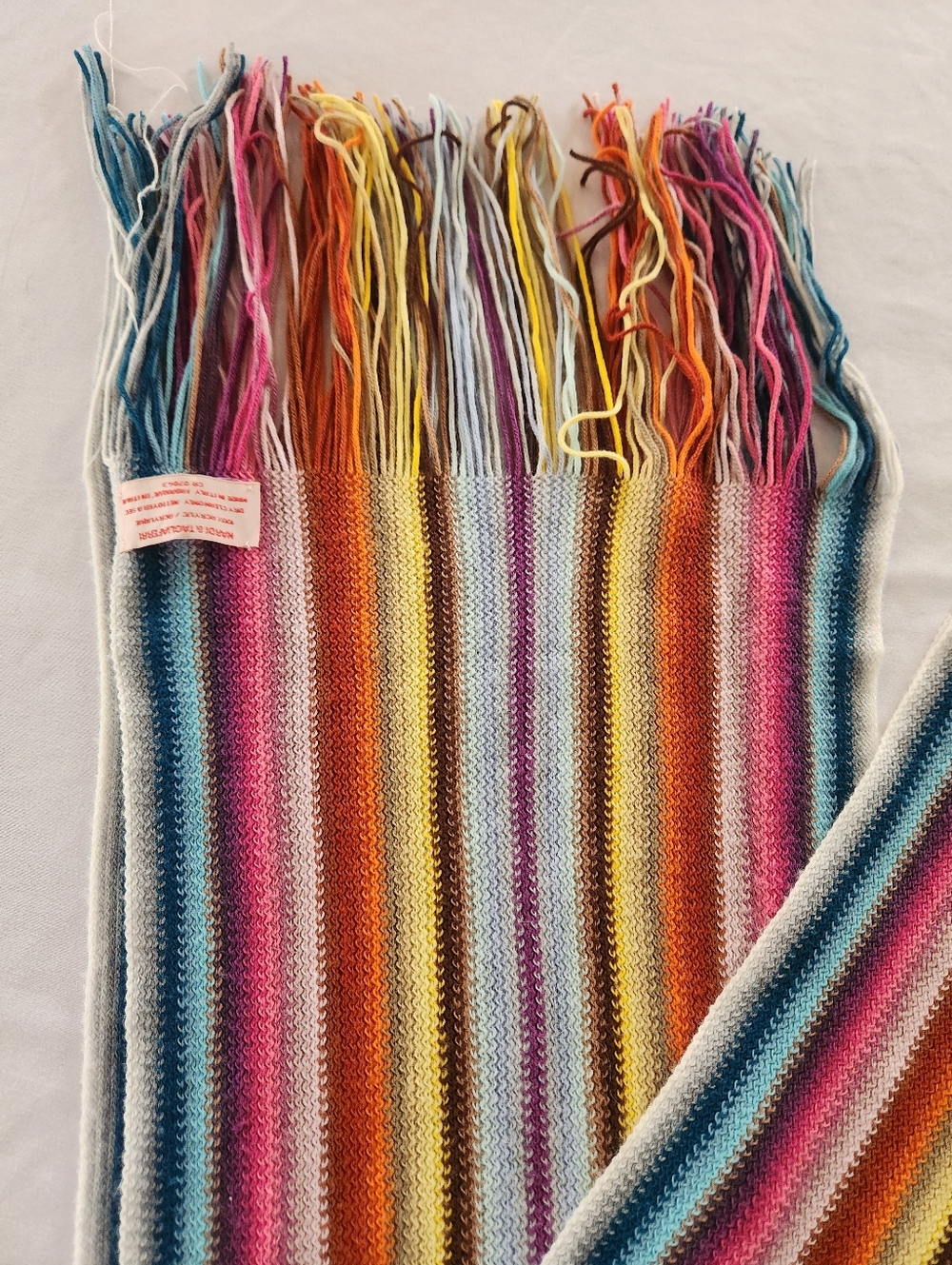 Nardi & Tagliaferri Colourful Stripe Knit Scarf - Picture 8 of 16